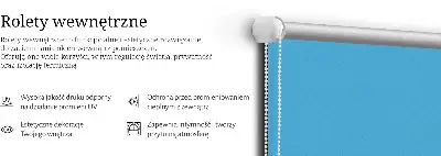 Platnena zatamnjujuća rolo zavjesa Plava