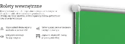 Zatamnjujuća rolo zavjesa za prozor Zelena