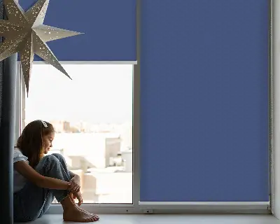 Unutarnja zatamnjujuća rolo zavjesa za prozor Mornarica
