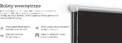 Zatamnjujuća rolo zavjesa za prozor Crna