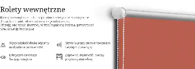 Zatamnjujuća rolo zavjesa za balkonska vrata Crvena