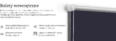Platnena zatamnjujuća rolo zavjesa Crna