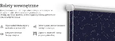Zatamnjujuća rolo zavjesa za balkonska vrata Konstelacija zvijezda