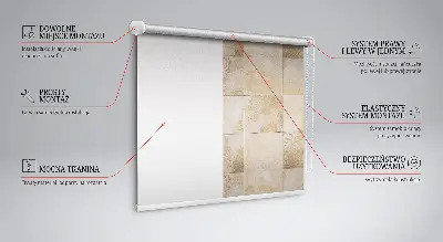 Unutarnja zatamnjujuća rolo zavjesa Pločice
