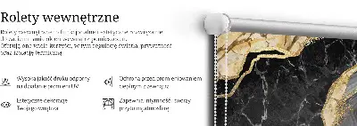 Zatamnjujuća rolo zavjesa za prozor Crni mramor