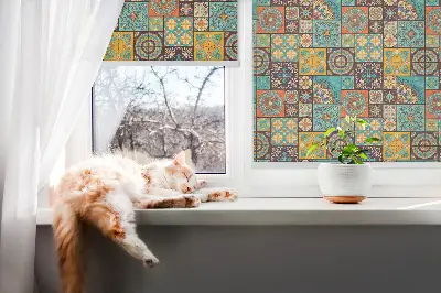 Unutarnja prozorska zatamnjujuća rolo zavjesa Šarena mandala