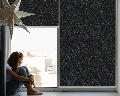 Zatamnjujuća rolo zavjesa za prozor Elementi na crnoj pozadini
