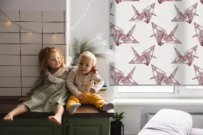 Unutarnja zatamnjujuća rolo zavjesa za prozor Origami labudovi