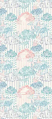 Unutarnja prozorska zatamnjujuća rolo zavjesa Šareni oblaci s uzorcima