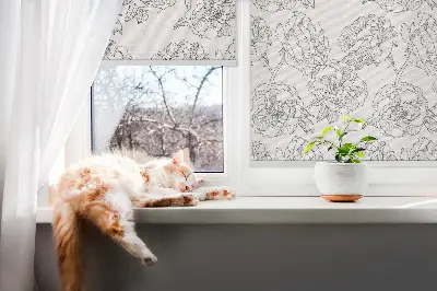 Unutarnja zatamnjujuća rolo zavjesa za prozor Nacrtane ruže