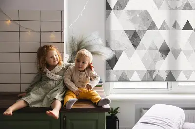 Unutarnja prozorska zatamnjujuća rolo zavjesa Uzorak sivog trokuta