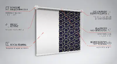 Unutarnja zatamnjujuća rolo zavjesa za prozor 3D kocka
