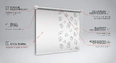 Platnena zatamnjujuća rolo zavjesa Geometrijski oblici