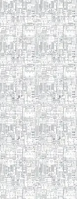 Unutarnja prozorska zatamnjujuća rolo zavjesa Skica grada