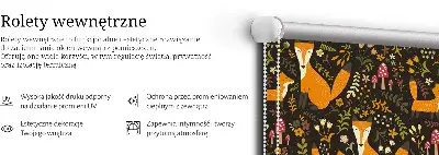 Zatamnjujuća rolo zavjesa za prozor Lisice i biljke