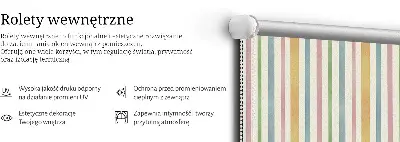 Unutarnja zatamnjujuća rolo zavjesa Šarene okomite pruge