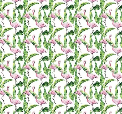 Zatamnjujuća rolo zavjesa za balkonska vrata Flamingosi po lišću