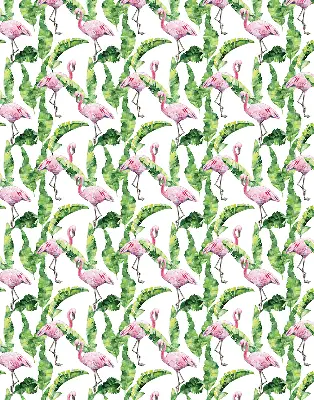 Zatamnjujuća rolo zavjesa za balkonska vrata Flamingosi po lišću