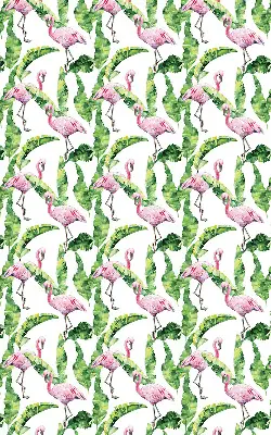 Zatamnjujuća rolo zavjesa za balkonska vrata Flamingosi po lišću