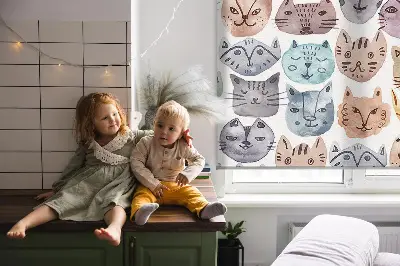 Unutarnja prozorska zatamnjujuća rolo zavjesa Šarena mačja lica