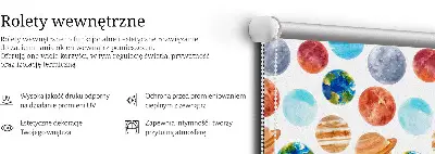 Zatamnjujuća rolo zavjesa za prozor Planeti