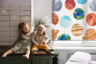 Zatamnjujuća rolo zavjesa za prozor Planeti