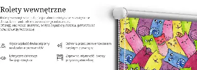 Unutarnja zatamnjujuća rolo zavjesa Šarene mačke