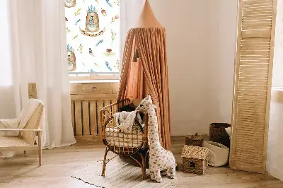Unutarnja zatamnjujuća rolo zavjesa za prozor Medvjedići i biljke