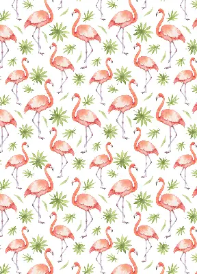 Platnena zatamnjujuća rolo zavjesa Flamingo i lišće