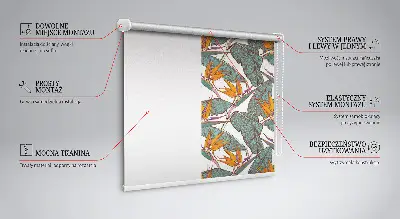 Zatamnjujuća rolo zavjesa za balkonska vrata Cvijeće i lišće
