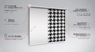Unutarnja zatamnjujuća rolo zavjesa za prozor Geometrijski uzorak