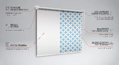 Zatamnjujuća rolo zavjesa za prozor Plave zvijezde