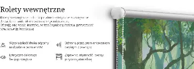 Zatamnjujuća rolo zavjesa za balkonska vrata Drveće