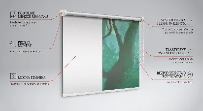 Zatamnjujuća rolo zavjesa za balkonska vrata Drveće