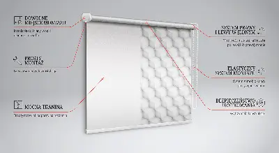 Zatamnjujuća rolo zavjesa za balkonska vrata 3D kocke