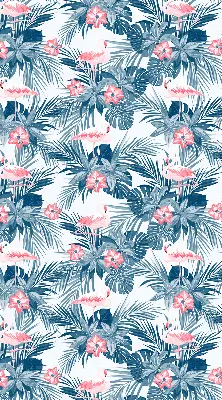 Zatamnjujuća rolo zavjesa za balkonska vrata Tropske biljke i flamingosi