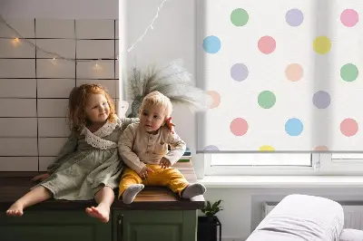 Unutarnja prozorska zatamnjujuća rolo zavjesa Šarene točkice