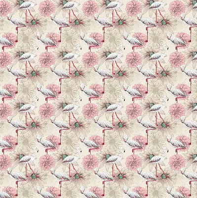 Zatamnjujuća rolo zavjesa za prozor Bijeli flamingosi