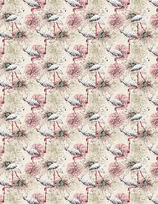Zatamnjujuća rolo zavjesa za prozor Bijeli flamingosi