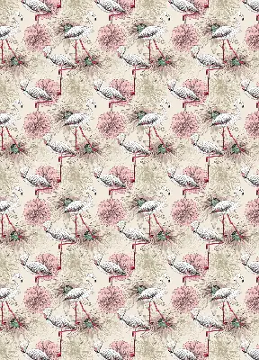 Zatamnjujuća rolo zavjesa za prozor Bijeli flamingosi