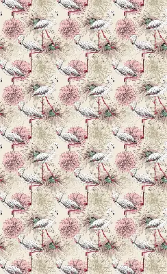 Zatamnjujuća rolo zavjesa za prozor Bijeli flamingosi