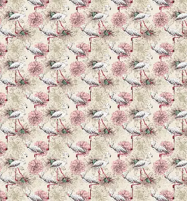Zatamnjujuća rolo zavjesa za prozor Bijeli flamingosi