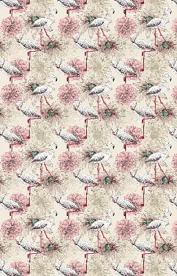 Zatamnjujuća rolo zavjesa za prozor Bijeli flamingosi