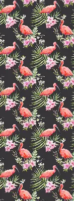 Platnena zatamnjujuća rolo zavjesa Flamingosi na biljkama