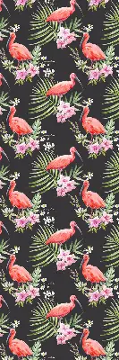 Platnena zatamnjujuća rolo zavjesa Flamingosi na biljkama