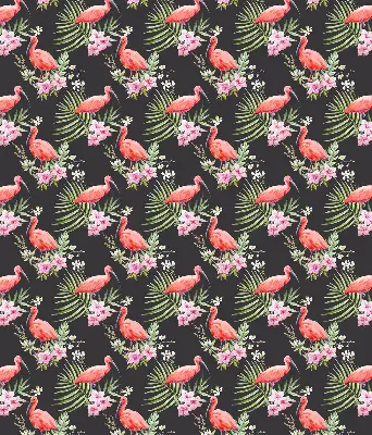 Platnena zatamnjujuća rolo zavjesa Flamingosi na biljkama