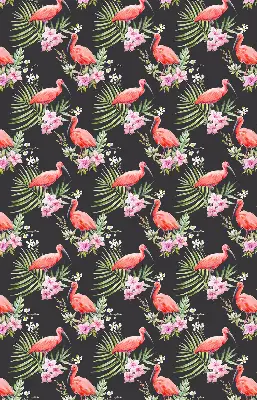 Platnena zatamnjujuća rolo zavjesa Flamingosi na biljkama