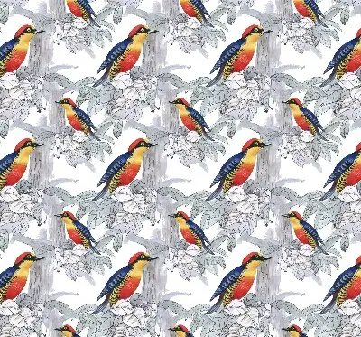 Platnena zatamnjujuća rolo zavjesa Šarena ptica