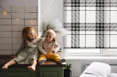 Unutarnja zatamnjujuća rolo zavjesa Sivi tartan