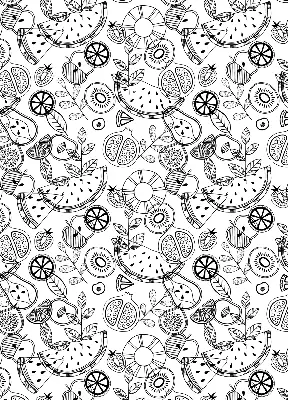 Unutarnja zatamnjujuća rolo zavjesa za prozor Nacrtano voće